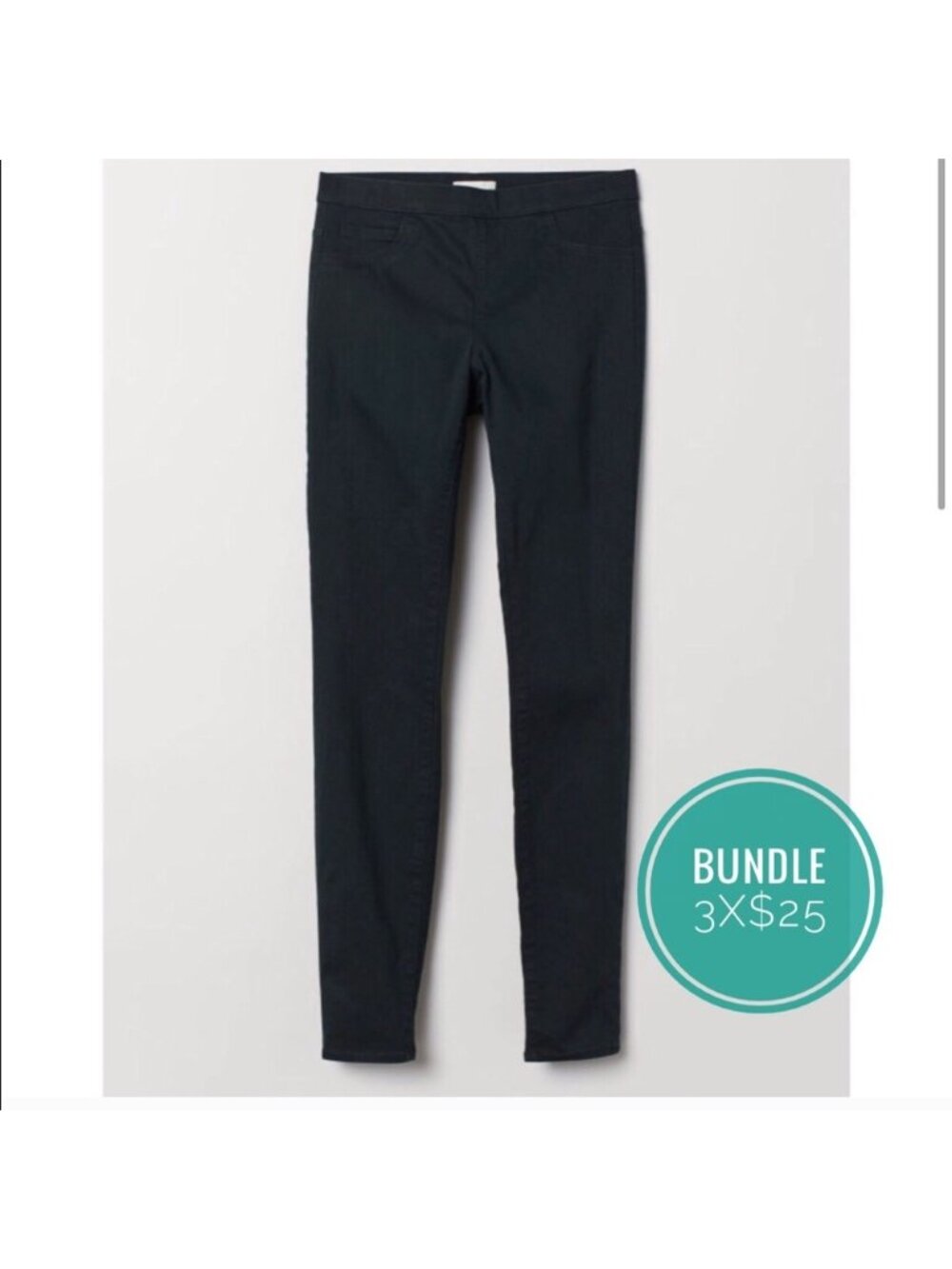 💕H&M skinny jeans dark green …